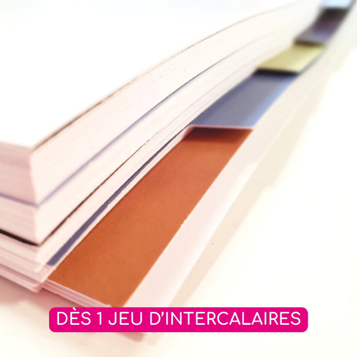 Intercalaires personnalisés petite quantité